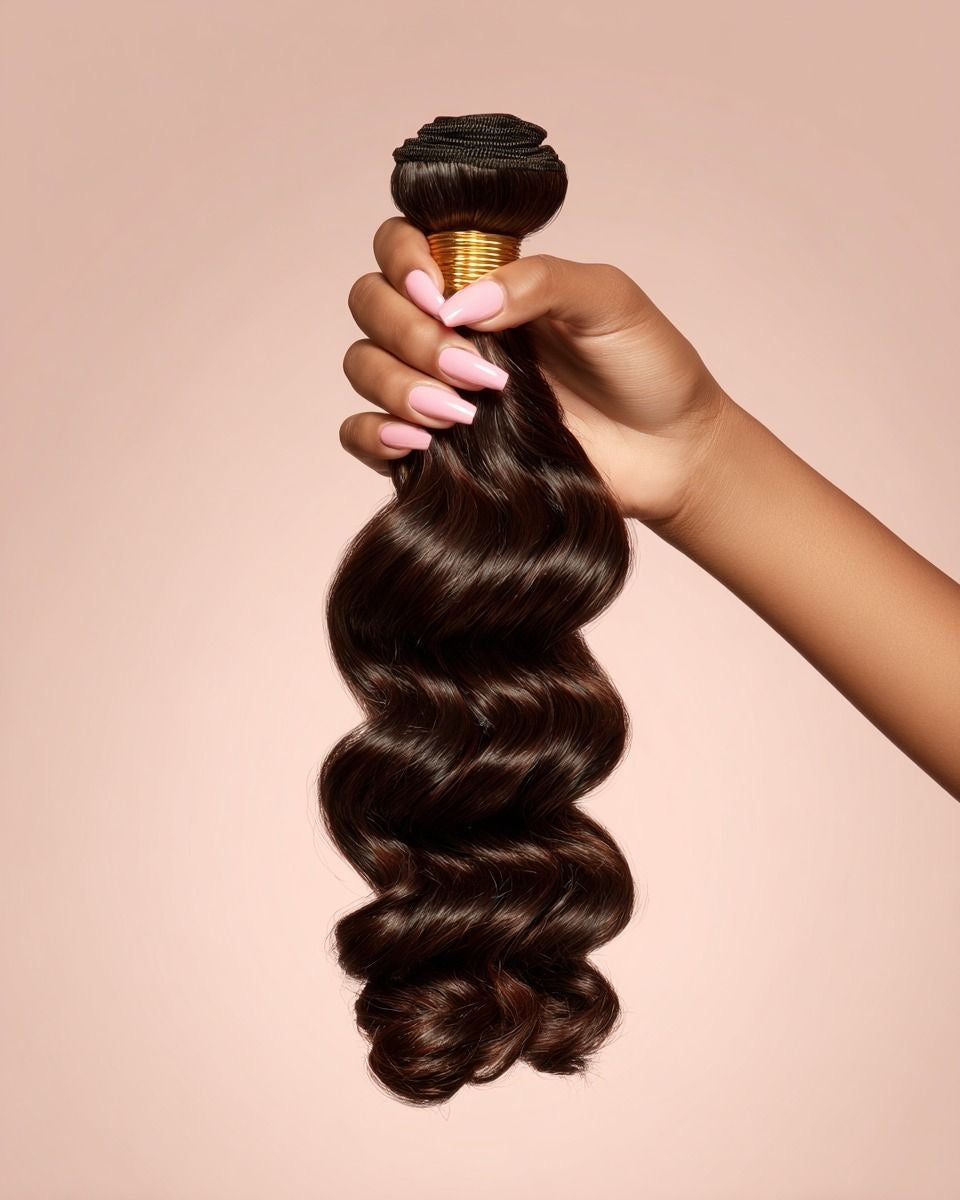 Customized color clip in hair extensions